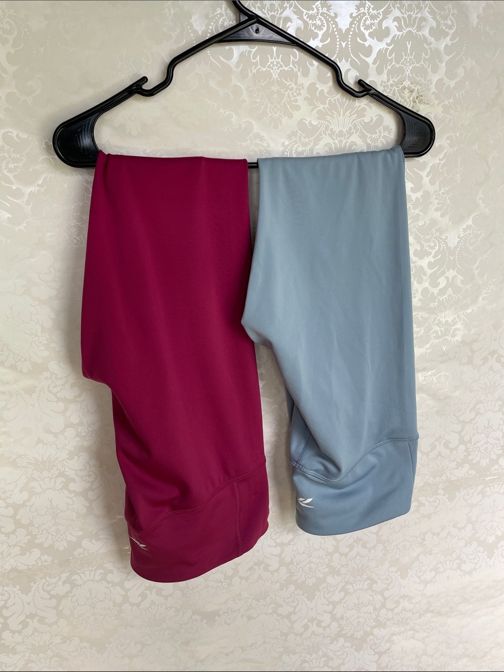 Reebok Women's Leggings Duo — Burgundy and Light Blue